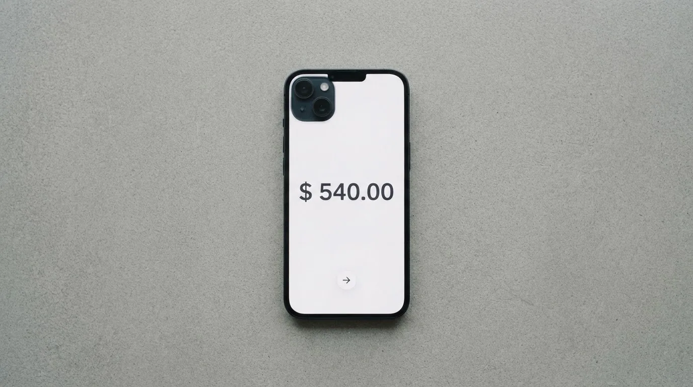 A phone showing a stablecoin transfer screen