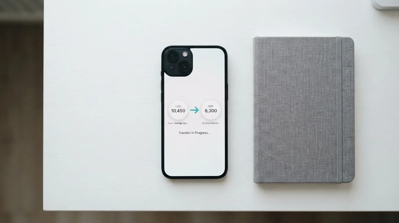 A phone showing a stablecoin transfer screen