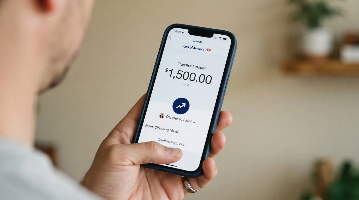 A phone showing a stablecoin transfer screen