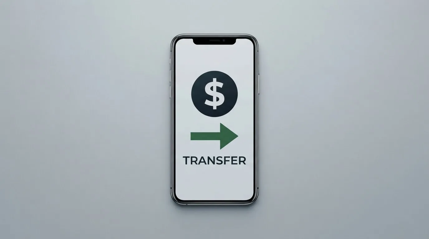 A phone showing a stablecoin transfer screen