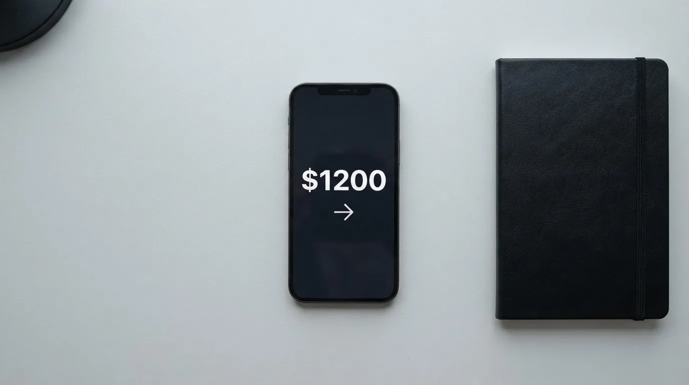 A phone showing a stablecoin transfer screen