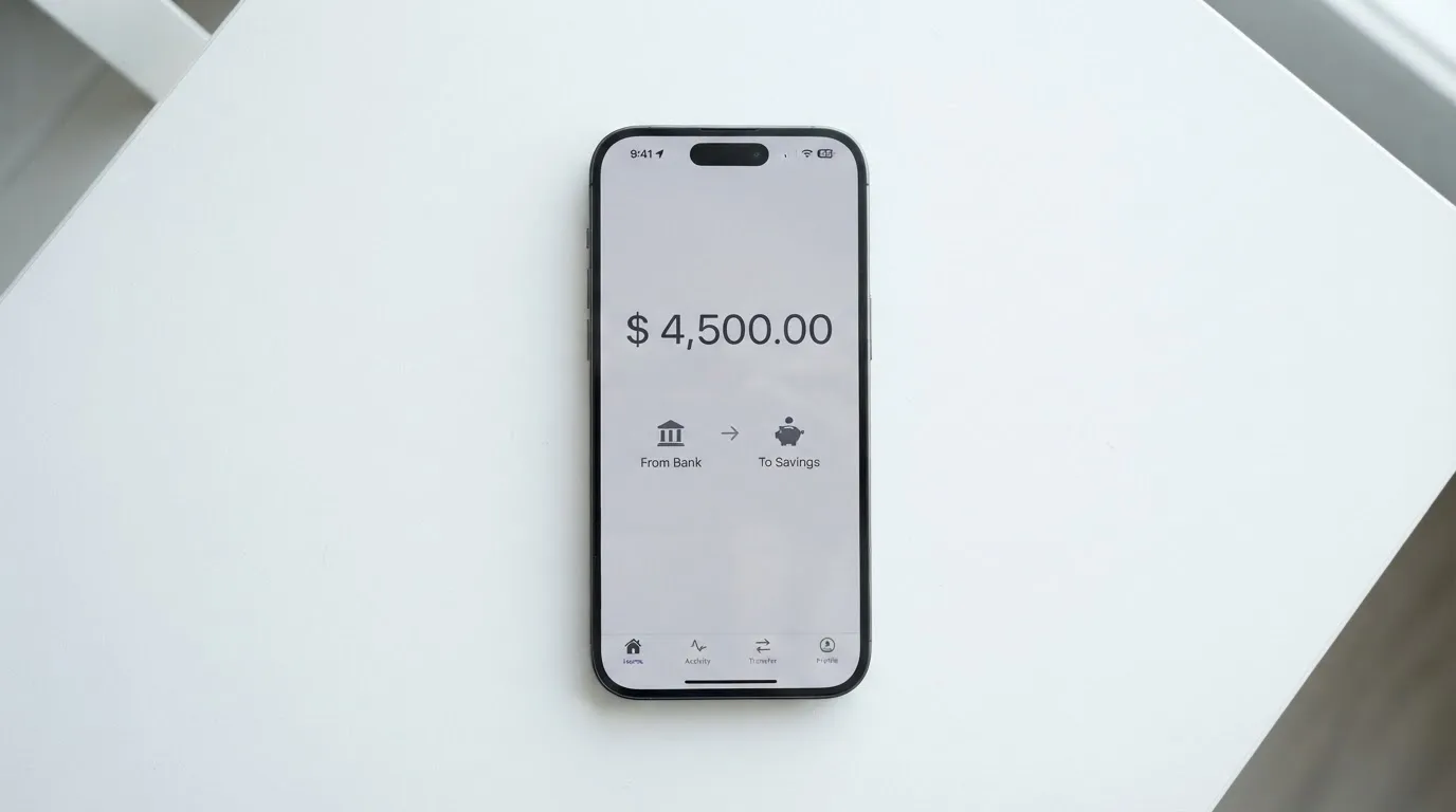 A phone showing a stablecoin transfer screen