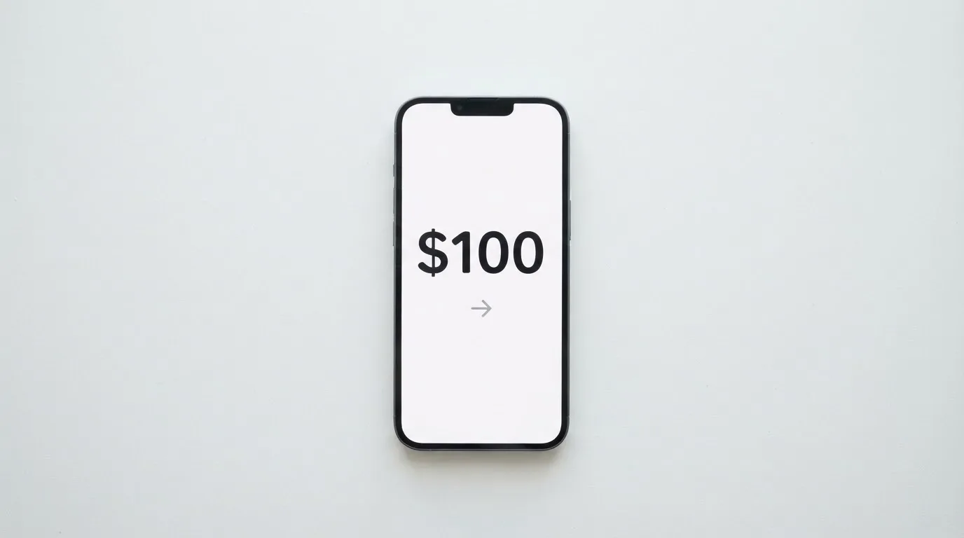 A phone showing a stablecoin transfer screen
