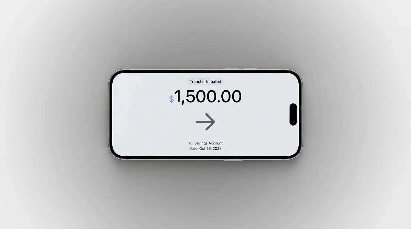 A phone showing a stablecoin transfer screen