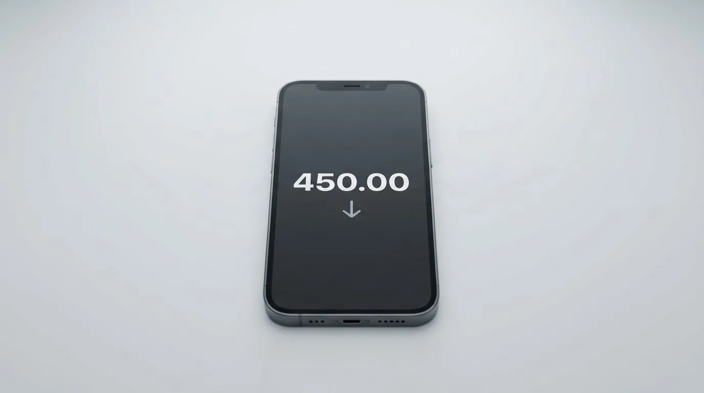 A phone showing a stablecoin transfer screen