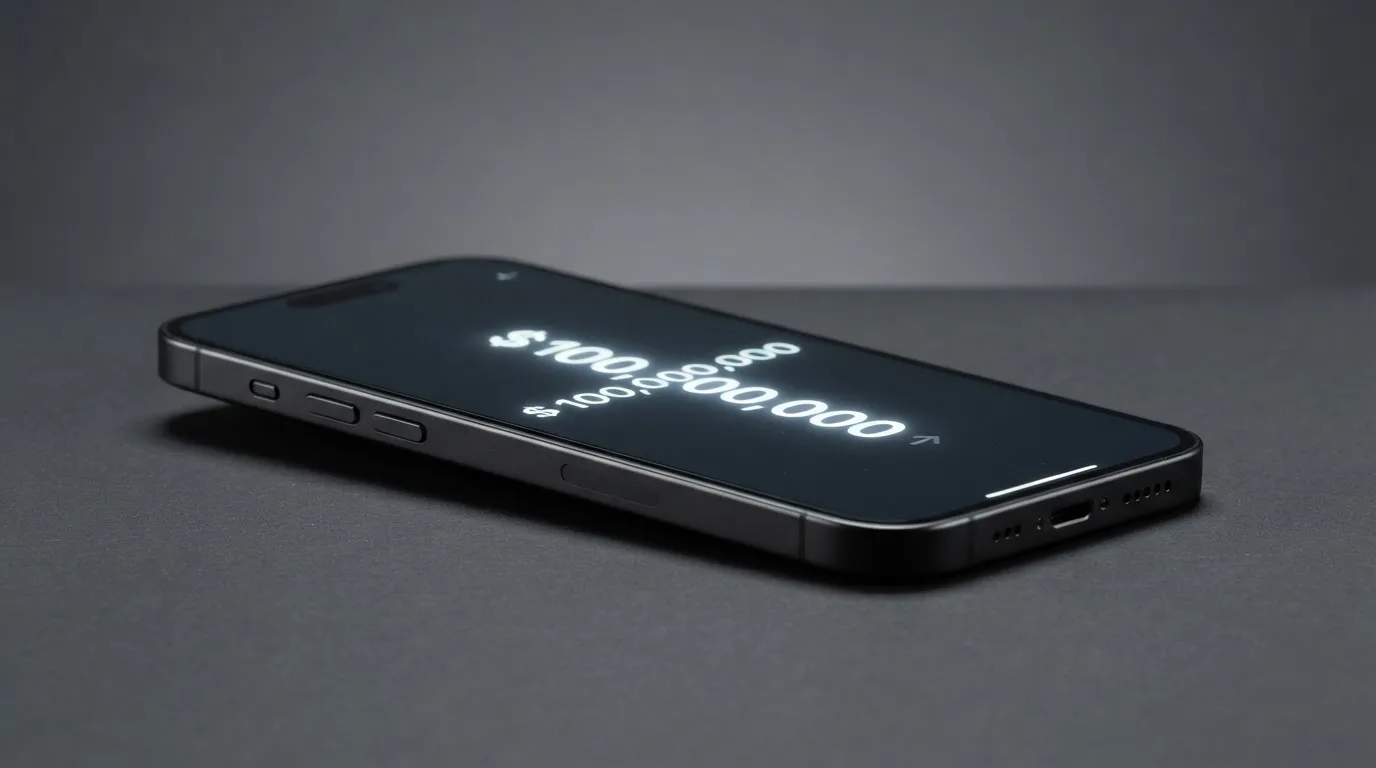 A phone showing a stablecoin transfer screen